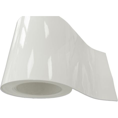 Film de protection adhésif pour ligne d'eau de piscine – Longueur 25m – Largeur 15cm – Plastique PVC souple blanc – Installation facile – Poolco