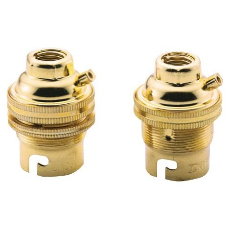 Douille B22 LEBENOID en laiton poli 11 mm 230V 150W - pack 50