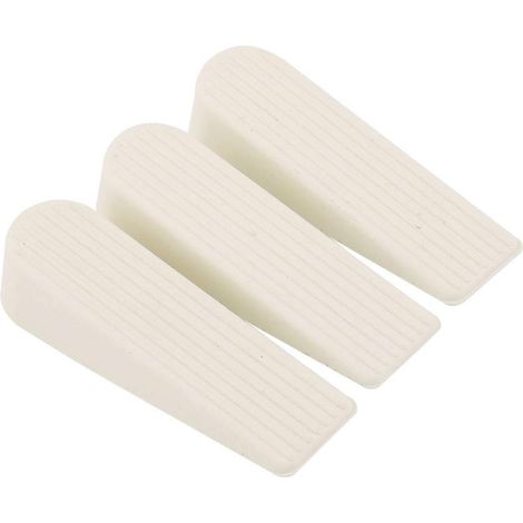 3STK.Türstopper Schutz Türpuffer Türkeil Haus Büro Gummi Anti Rutsch Keil Beige Weiß Dekor (1/5)
