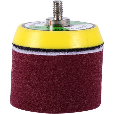 Lot de 16 tampons mousse plats 2" pour polisseuse pneumatique auto, disques de polissage M6X1, kit abrasif voiture (1/5)