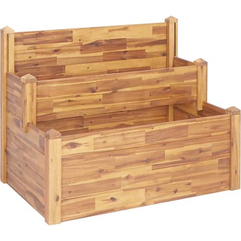 Maison Exclusive - Fioriera da Giardino a 2 Livelli 110x75x84cm Massello di Acacia (1/5)