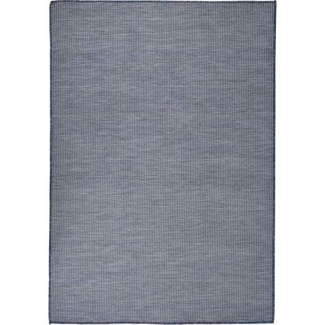 Tapis extérieur à tissage plat Terrasse Salon Cuisine - Tapis de jardin 160x230 cm Bleu BV946291 - BonneVie (1/5)