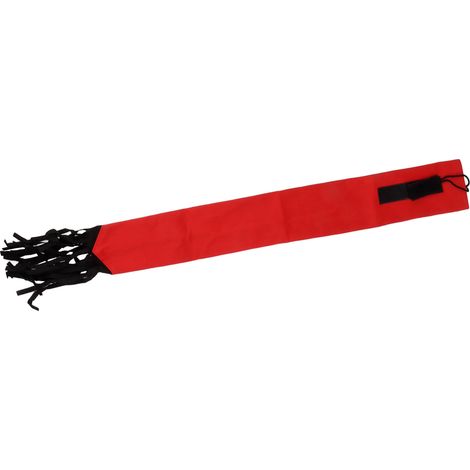 Sac protège-queue cheval en tissu non tissé avec franges fermeture auto-agrippante rouge (1/5)