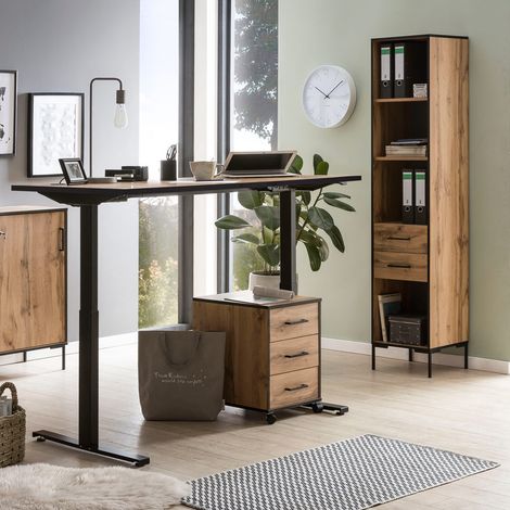 Arbeitszimmer FALUN-80 in Eiche Landhaus Nb. mit Schreibtisch (1/5)