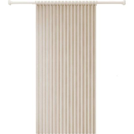 Rideau de douche pliable magnétique 100x200 cm – Tissu épais effet lin, imperméable – Pour salle de bain, porte, chambre ou séparation de pièce (1/5)