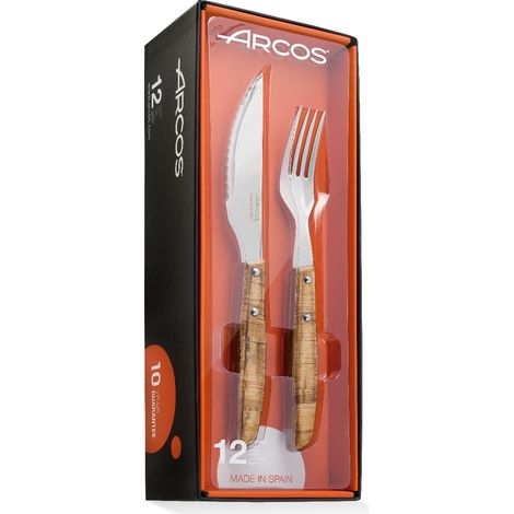 Coffret de 6 fourchettes et 6 couteaux avec 12 baguettes en bois (1/5)