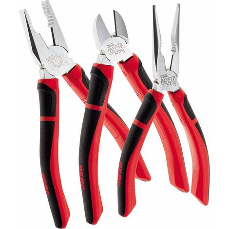 USAG 150 AG/SE3 Assortimento Pinza Universale Becchi Mezzotondi Tronchese 3pz