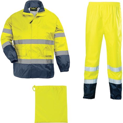 Ensemble de pluie haute visibilité Coverguard HI WAY Jaune / Marine XL (1/10)