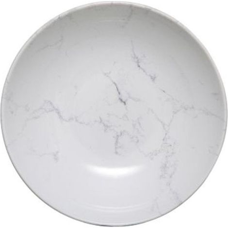 Lot de 6 Assiettes Creuses "Geom" 20cm Blanc (1/2)