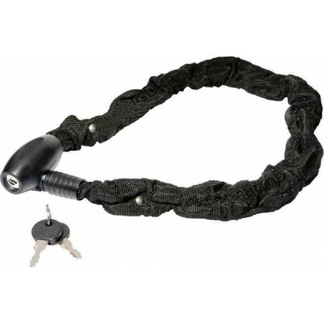 TrAdE Shop Traesio - Catena Antifurto Lucchetto Bici Bicicletta Scooter Rivestita Tessuto 90 Cm -