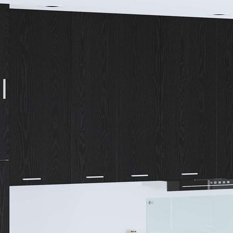 Hängeschrank mit Speicher Schwarz Eichen-Optik 60 x 31 x 100 cm