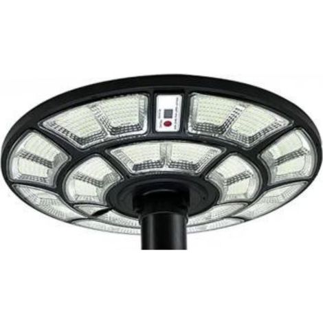 Lampione Stradale solare LED 1200W UFO sensore Crepuscolare IP67 Telecomando