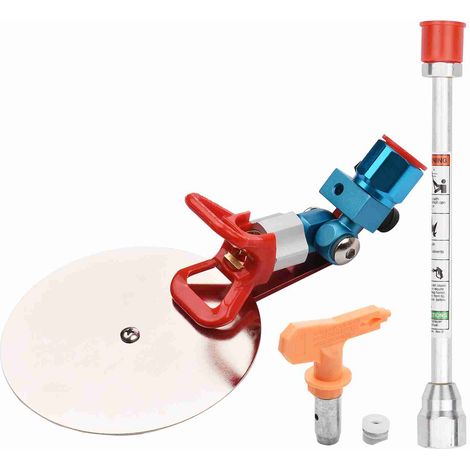 Outil accessoire de guidage de pulvérisation universel 7/8 po pour pulvérisateur de peinture sans air Wagner avec déflecteur anti-éclaboussures, buse 517 et rallonge de perche avec joint d'étanchéité (1/5)
