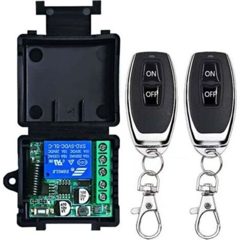Interrupteur de Télécommande sans Fil 433MHz 230V 220V 240V Récepteur de Relais de commande à distance à 1 Canal avec 2 Émetteurs télécommandes Contacts sans potentiel Contrôleur de Relais (1/4)