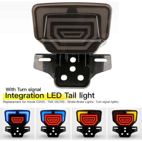 Motorrad-Rücklicht mit integrierten Stroboskop-Bremslichtern und dynamischer Scanning-Atemfunktion (Ersatz)