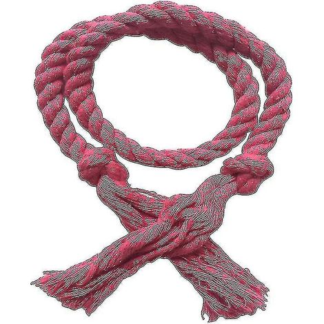 Lot de 2 embrasses de rideaux en corde de coton et lin tissée, couleur unie, rose foncé, Jikaix (1/5)