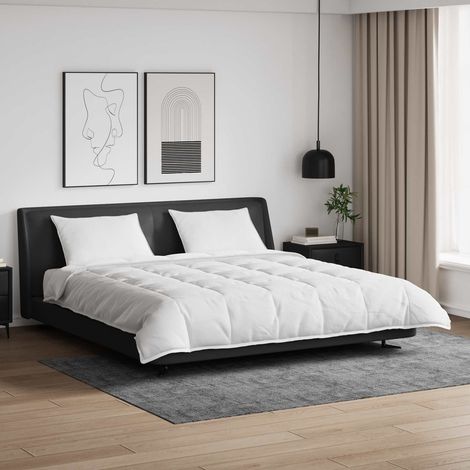 Bettdecken Set mit Kissen 3 pcs Weiß Daunenfeder
