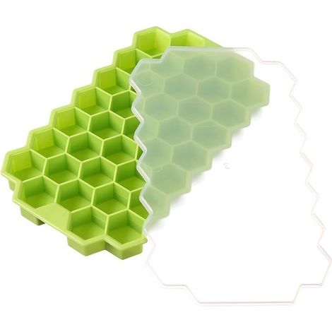 Bac à glaçons vert 20 x 12 cm 1 x Moule à glaçons Bac à glaçons pour réfrigérateur Bac à glaçons maison Moule à glaçons (1/5)
