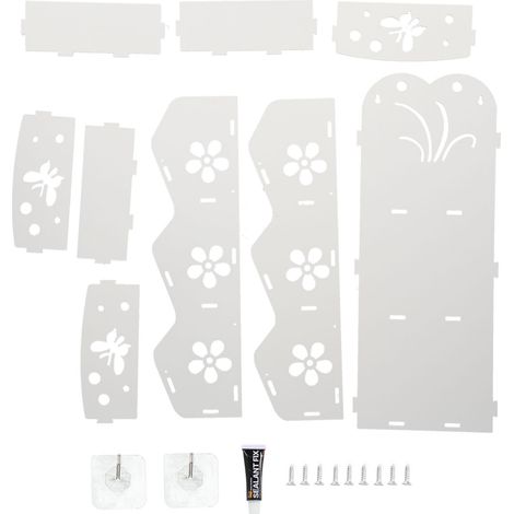 Etagère Murale 3 Niveaux - Panneau Bois Plastique - Pour Salle De Bain Cuisine Chambre - Lot De 1 (1/5)