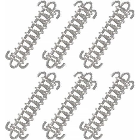 Ulisem Heavy Duty Tent Rope, Pack of 6, with Stainless Steel Spring Buckle, for Tarps, Tents and Wire Mesh (1/4)