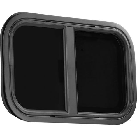 Push-Pull Window for Motorhome, Rounded Corners, Aluminum Alloy Frame, Tempered Glass, Sealed Drainage, Private Ventilation for Motorhome, Trailer, 535 x 335 mm (1/5)