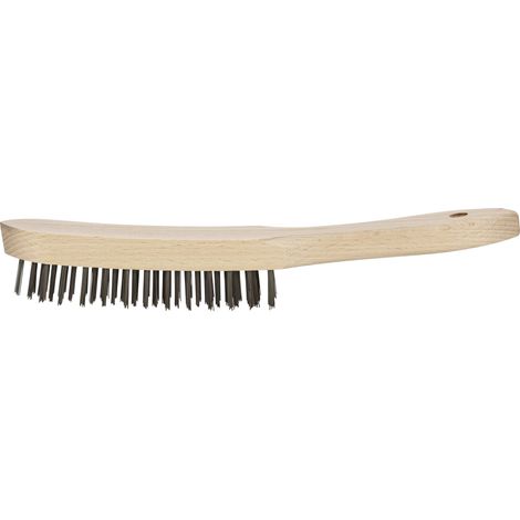 PICARD Stahldrahtbürste 5-reihig, Länge 280mm, mit handlichem Holzgriff, 157g