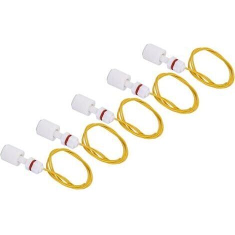 5pcs Interrupteur à Flotteur en Plastique P3208 contrôleur de capteur de Niveau de Liquide pour Piscine de réservoir d'eau - utilisé en électricité, Drainage, contrôle de Niveau, Alarme (1/4)