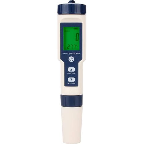 PH Salinit Temprature TDS EC 5in1 Multifonctionnel Portable Numrique Testeur De Qualit De L'eau Moniteur Stylo Compteur avec Rtro-clairage (1/5)