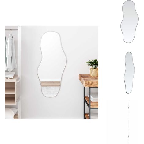 Miroir mural Argenté 100x45 cm - Miroir Mural - Miroir Design - Miroir Argenté - Miroir Salle De Bain - Décoration Murale (1/5)