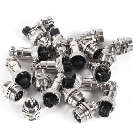10 Set GX12 6Pin 12mm Aviation Plug Male Female Metal Socket Connector (1/5)