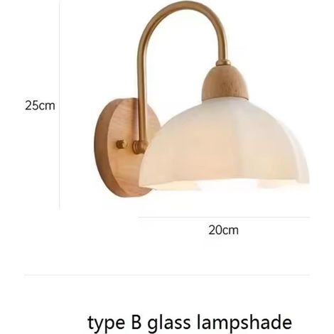 Applique murale vintage dorée avec verre blanc, luminaire mural nordique câblé, idéale pour chambre, salon ou couloir – design raffiné (1/4)