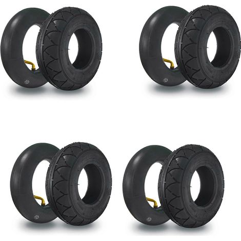 Le paquet comprend quatre pneus et chambres à air 200x50, compatibles avec les pneus de trottinette électrique Razor E100, E150, E200, Power Core E100, PowerRier 360, Crazy Car, EPunk et autres. (1/2)