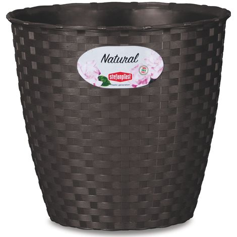 Stefanplast VASO NATURAL DA INTERNO/ESTERNO Ø cm. 19x17,5 h col. Bianco