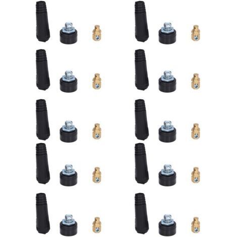 10 Pièces Connecteur Rapide Panneau Soudure TIG Douille Prise Câble 10-25 Style UE (1/5)