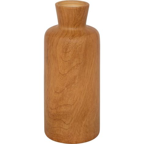 Vase Déco Effet Bois "Soa" 30cm Marron (1/4)
