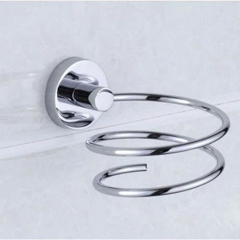 Wandmontierter Haartrocknerhalter, Haartrockneraufbewahrung/Ständer aus Edelstahl 304, Badezimmeraccessoires (1/4)