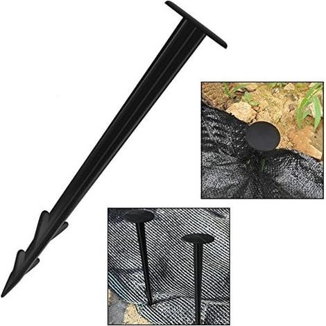 20 Stück Befestigungspfähle, Erdanker zur Sicherung von Mulchfolie, extra starke Bodenanker mit Widerhaken (12 cm) (1/4)