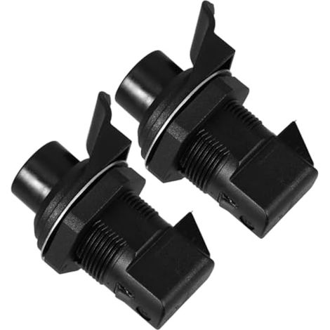 Lot de 2 Loquets à Bouton-Poussoir en Plastique Noir Verrou sans Clé pour Porte D’Armoire de Camping-Car Loquet de Sécurité Antidérapant Silencieux Adapté pour Placards Salles (1/5)