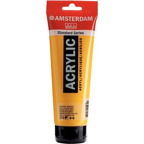 Peinture Acrylique en tube - Jaune azo foncé - 270 - Amsterdam - 250ml (1/2)