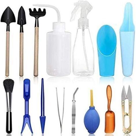 Lot de 15 outils de plantation, ensemble d'outils de transplantation de plantes succulentes, mini outils de plantation de jardin (1/5)