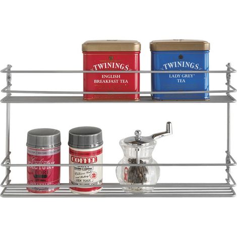 Metaltex Space Saver Smart Kitchen Pepito Kruidenrek 2 Etages 36x8x19 cm Argent