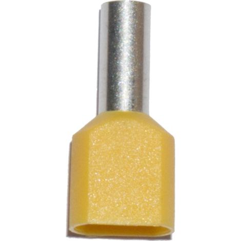 Terminale isolato 06,00 mm², doppio, giallo, 100 pz.