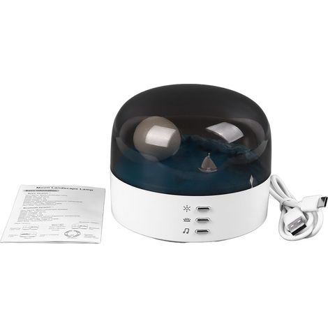 Ortviai Lampe de chevet avec haut-parleur Bluetooth, réglage continu de la luminosité, protection des yeux, design moderne (1/5)