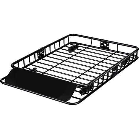 Mophorn Dachgepäckträger-Ladungskorb, 117,5 x 91,5 x 11,4 cm, Hochleistungs-Dachträger, 90,7 kg Kapazität, universeller Gepäckhalter für SUV, LKW, Fahrzeug