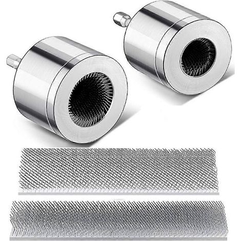 Lot de 2 nettoyeurs de tuyaux en cuivre et métal avec 2 brosses remplaçables pour perceuse électrique (1/ (1/5)