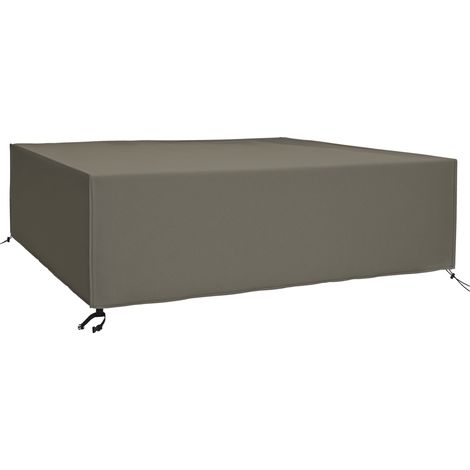 Outsunny Large Patio Garden Furniture Set Cover, 600D Oxford, 230 x 230 x 70 cm Grey