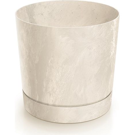 Tubo P Blumentopf mit Beton-Effekt DPOP180E Creme Prosperplast