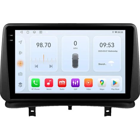 Carplay, Lecteur Vidéo Multimédia, Contrôle Vocal, compatible avec Renault CLIO 3 2005-2014, QS6 AI AHDC2 (1/2)