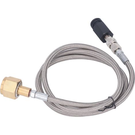 Adaptateur de remplissage pour cartouche de CO2 avec tuyau de 152 cm (60 pouces) en acier inoxydable CGA320 (1/5)