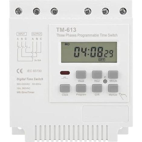 Keenso TM-163 Interrupteur Temporisé Triphasé 380V Interrupteur de Contrôle de Temps par Micro-ordinateur (1/5)